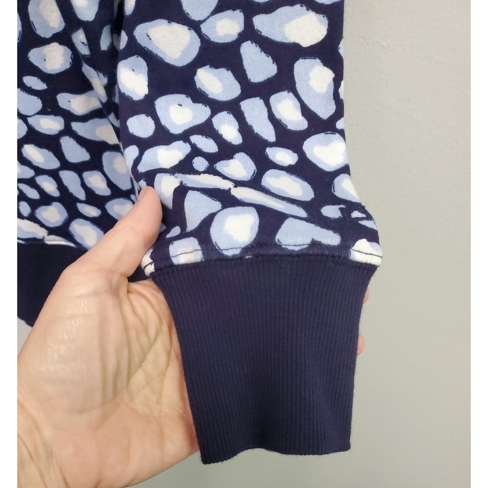 Crown & Ivy Lounge Navy Animal Pattern Oversized Sweatshirt Med NWT - Picture 5 of 10